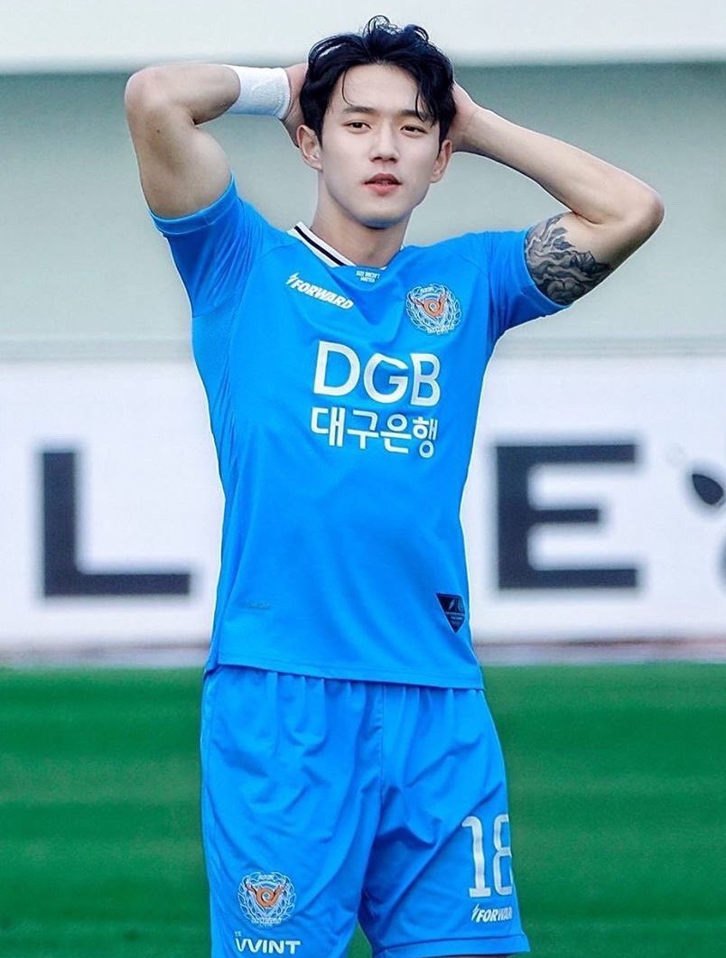 Jeong Seung-won trong màu áo CLB Deagu