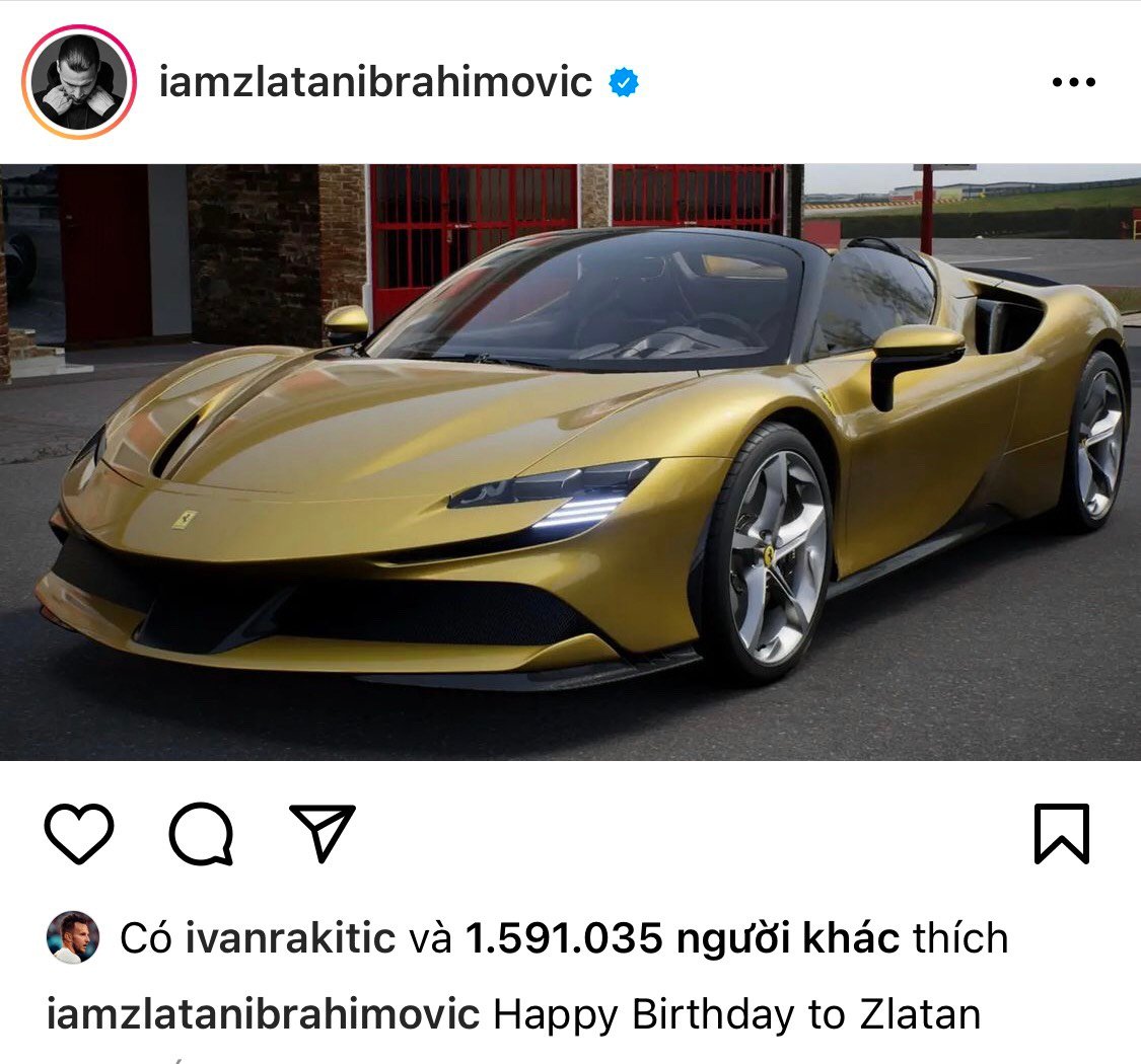 Món quà siêu xe của Zlatan Ibrahimovic